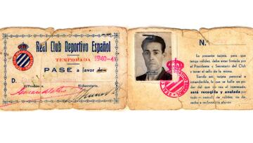 Pase de Pepico Amat como jugador del Espanyol.