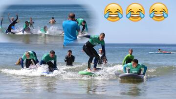 El Betis se pasa al paddle surf en Portimao: ¡No han cogido una tabla en su vida, Hulio!