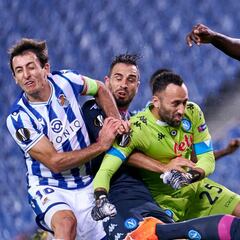 David Ospina, seguro en victoria de Napoli a la Real Sociedad