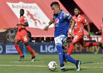El equipo de Alberto Gamero se impuso por 2-1 ante América de Cali en el juego de ida de los cuartos de final de la Liga BetPlay. Fernando Uribe y Cristian Arango anotaron por Millonarios; Yesus Cabrera descontó para el equipo vallecaucano.