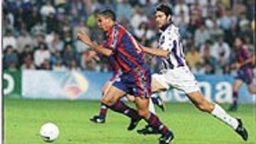 <B>ÚLTIMA VICTORIA PUCELANA</B>. Ronaldo jugaba en el último Barça que sucumbió en Zorrilla, hace ya seis temporadas.