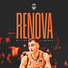 Millán Jiménez amplía su contrato con el Valencia Basket hasta 2028