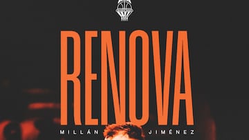 Millán Jiménez amplía su contrato con el Valencia Basket hasta 2028