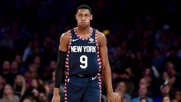 RJ Barrett, durante un partido de la NBA de los New York Knicks