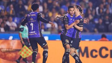 Miguel Sansores celebrates his goal 0-1 of Tigres during the game Tigres UANL vs Mazatlan FC, corresponding to Round 14 of the Torneo Clausura 2023 of the Liga BBVA MX, at Universitario Stadium, on April 08, 2023.
<br><br>
Miguel Sansores celebra su gol 0-1 de Mazatlan durante el partido Tigres UANL vs Mazatlan FC, Correspondiente a la Jornada 14 del Torneo Clausura 2023 de la Liga BBVA MX, en el Estadio Universitario, el 08 de Abril de 2023.