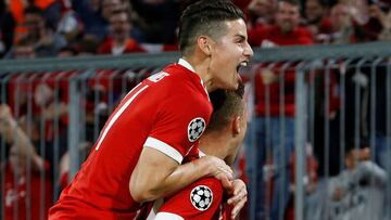 James Rodríguez, jugador del Bayern Múnich