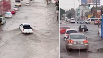 Inundaciones en Ecatepec, Edomex: suspende servicio el Mexibus y caos en carretera México- Pachuca