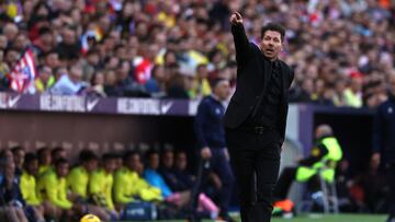 Simeone, en el Atlético-Las Palmas.