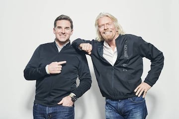 Kevin Plank, director de Under Armour, y Sir Richard Branson, fundador de Virgin