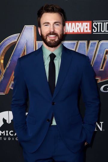 El actor estadounidense Chris Evans (Capitán América) en la premiere mundial Avengers: Endgame en Los Ángeles, California.  