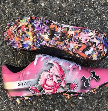 El villano de Dragon Ball Z llegó a las zapatillas de Sanu en apoyo al cáncer de mama.