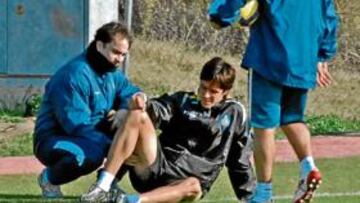 <b>ROTURA FIBRILAR. </b>Del Moral se lesionó en los isquiotibiales durante el entrenamiento de ayer.