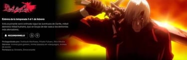 El anime de Devil May Cry confirma fecha de lanzamiento en Netflix España