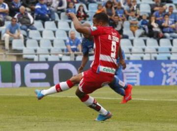 El Arabi marca el 0-1.