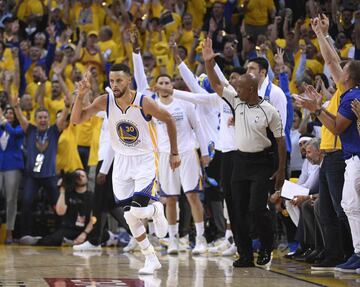 La victoria de los Warriors en el primer partido en imágenes