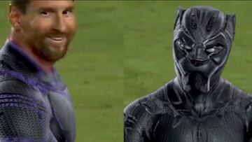 La recreación por computadora del festejo de Messi al estilo de Black Panther