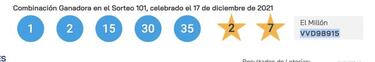Euromillones: comprobar los resultados del sorteo de hoy, viernes 17 de diciembre