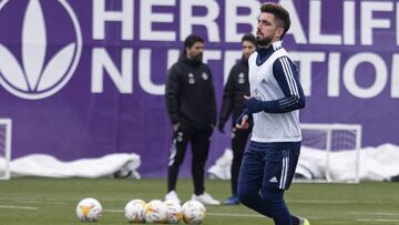 VALLADOLID, 16/02/2022. PHOTOGENIC. ENTRENAMIENTO DEL REAL VALLADOLID. Monchu, en un entrenamiento.