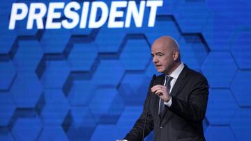 Gianni Infantino, presidente de FIFA, durante el congreso de la organización.