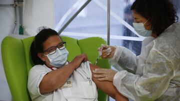 First administrations of the Pfizer / BioNtech vaccine against the coronavirus (Covid-19) pandemic at Santa Maria della Pietà , Rome, Italy on December 28, 2020. *** Local Caption *** .