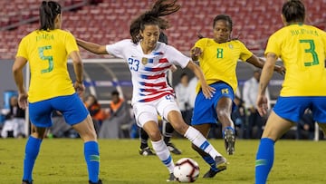 La selecci&oacute;n estadounidense busca dar un paso hacia el t&iacute;tulo en la She Believes Cup cuando enfrente a su similar de Brasil este domingo 21 de febrero.