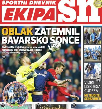 Oblak es portada en el Ekipa SN.