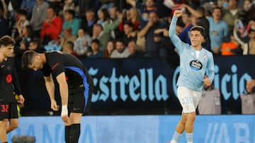 Marc Casadó's red card proved crucial as Celta scored two late goals to snatch a draw against league leaders Barça.