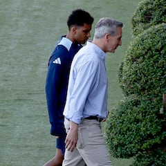 ¡Rodrygo se marcha del entrenamiento!