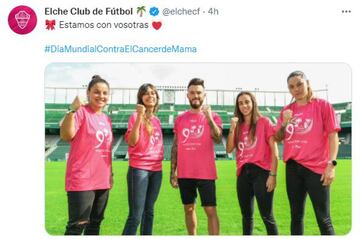 El mundo del deporte se tiñe de rosa en el #DiaMundialdelCancerdeMama