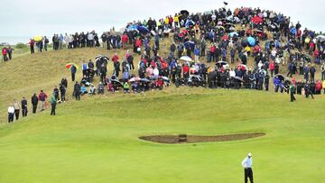 Pablo Larrazábal, en el sexto hoy del British Open de 2011 en el Royal St. George's de Sandwich.