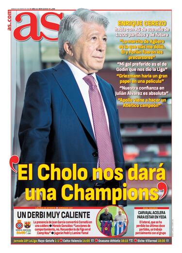 Las portadas de AS de enero