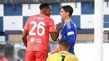 Yerry Mina defendido por su agente tras combate con Álvaro Morata