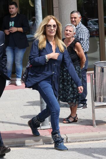 Belén Rodríguez a su llegada al tanatorio La Paz para despedir a María Teresa Campos.