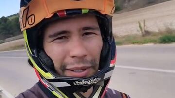 El ciclista de MTB de Enduro Anau&ecirc; Rodrigues.