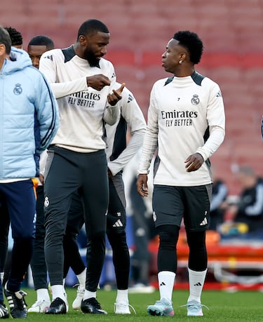 Rudiger y Vinicius.