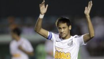 El nuevo jugador del Barcelona, Neymar, se despidió del Santos.