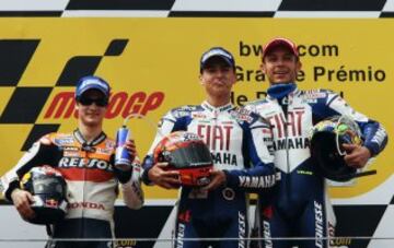 Jorge Lorenzo ganó su primer Gran Premio en MotoGP en 2008, en el GP de Portugal.