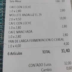 Indignación por el coste de un desayuno en Sevilla