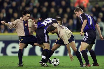 Louis van Gaal fue el entrenador que le dio la primera oportunidad en el primer equipo del Barcelona. Fue en un partido de Champions League frente al Brujas.