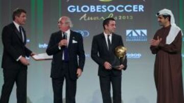 Xavi Hern&aacute;ndez fue el &uacute;ltimo jugador azulgrana en conseguir un Globe Soccer Awards por su trayectoria profesional.