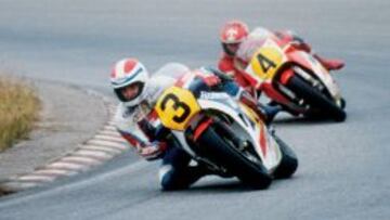 &Eacute;PICO DUELO. Spencer (Honda 3) y Roberts (Yamaha 4) mantuvieron un duelo &eacute;pico en 1983.