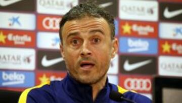 Luis Enrique, en rueda de prensa.