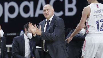 Pablo Laso, entrenador del Madrid, durante la final de la Copa del Rey.