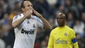<b>GOLAZO.</b> Robben firmó el golazo que dio la victoria al Real Madrid contra el Villarreal.