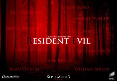El nuevo póster de la película de Resident Evil descubre los nombres de sus protagonistas