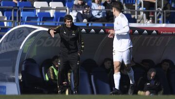 Ra&uacute;l &lsquo;bajar&aacute;&rsquo; del Castilla para la Youth League. En la imagen, en un partido con el Castilla.