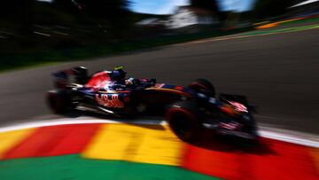 Carlos Sainz durante el GP Bélgica 2016.