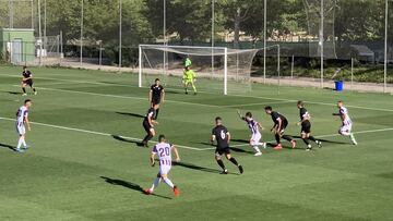 Imagen del partido ante el Amorebieta en Zaratán