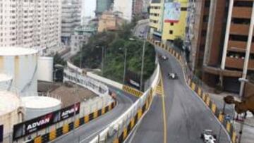 <b>UNA PISTA PARA VALIENTES. </b>El trazado de Macao es una aventura constante para los pilotos que deben enfrentarse a curvas muy cerradas y a una pista muy estrecha.