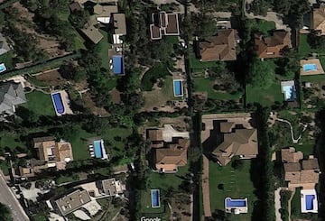 Foto aérea de los chalets de la zona / Google Maps